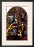 The Virgin of the Rocks (With the Infant St. John Adoring the Infant Christ) circa 1508 Framed Giclee Print by Leonardo da Vinci 