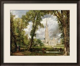 View of Salisbury Cathedral from the Bishop's Grounds, circa 1822 Gerahmter Giclée-Druck von John Constable