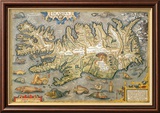 Map of Iceland Art par Abraham Ortelius