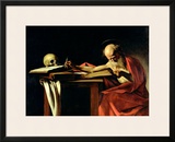 St. Jerome Writing, circa 1604 Framed Giclee Print by Caravaggio 