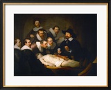 The Anatomy Lesson of Dr. Nicolaes Tulp Estampe encadrée par Rembrandt van Rijn 