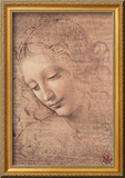 Cabeza de mujer, ca. 1508 Lámina giclée enmarcada por Leonardo da Vinci Cabeza de mujer, ca. 1508 Lámina giclée enmarcada por Leonardo da Vinci