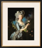 Marie Antoinette (1755-93) with a Rose, 1783 Framed Giclee Print by Elisabeth Louise Vigee-LeBrun