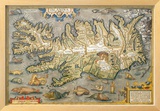Map of Iceland Framed Giclee Print by Abraham Ortelius