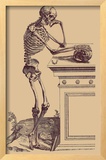 Leaning Skeleton Framed Giclee Print by Andreas Vesalius