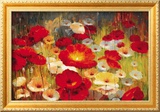 Meadow Poppies I Estampe encadrée par Lucas Santini