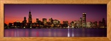 Dusk, Skyline, Chicago, Illinois, USA Gerahmter Fotografie-Druck von Panoramic Images 
