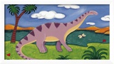 Dippy the Diplodocus Framed Giclee Print by Sophie Harding
