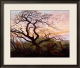 Caspar David Friedrich - The Tree of Crows, 1822 - Çerçeveli Giclee Baskı Caspar David Friedrich - The Tree of Crows, 1822 - Çerçeveli Giclee Baskı