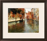 A Venetian Backwater Framed Giclee Print by Fritz Thaulow