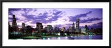 Sunset, Sky, Skyline, Twilight, Downtown, City Scene, Loop, Chicago, Illinois, USA Framed Photographic Print by Panoramic Images 