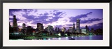 Sunset, Sky, Skyline, Twilight, Downtown, City Scene, Loop, Chicago, Illinois, USA Framed Photographic Print by Panoramic Images 