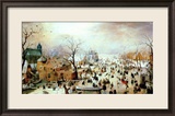 Winter Games Estampe encadrée par Hendrik Avercamp