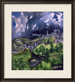 View of Toledo, circa 1597-99 Gerahmter Giclée-Druck von El Greco 