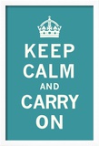 Keep Calm and Carry On Indrammet giclee-tryk Keep Calm and Carry On Indrammet giclee-tryk