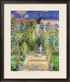 The Artist's Garden at Vetheuil, 1880 Estampe encadrée par Claude Monet