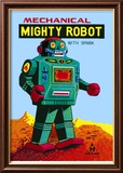 Mechanical Green Mighty Robot with Spark Prints