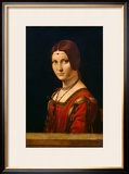 Portrait of a Lady from the Court of Milan, circa 1490-95 Framed Giclee Print by Leonardo da Vinci 