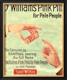 Dr Williams Pin Pills Medical Medicine, UK, 1890 Affiches
