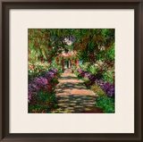 A Pathway in Monet's Garden, Giverny, 1902 Framed Giclee Print by Claude Monet