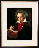 Ludwig Van Beethoven (1770-1827) Composing His "Missa Solemnis" Framed Giclee Print by Josef Karl Stieler