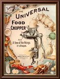 Food Choppers Mincers the Universal Cooking Appliances Gadgets, USA, 1890 Poster