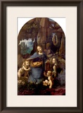 The Virgin of the Rocks (With the Infant St. John Adoring the Infant Christ) circa 1508 Framed Giclee Print by Leonardo da Vinci 