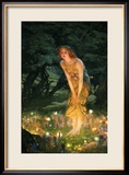 Midsummer Eve Indrammet giclee-tryk af Edward Robert Hughes