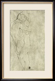 Lovers, Black Crayon (1908) Gerahmter Giclée-Druck von Gustav Klimt