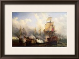 The Redoutable at Trafalgar, 21st October 1805 Framed Giclee Print by Auguste Etienne Francois Mayer