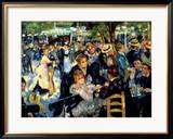 Ball at the Moulin De La Galette, 1876 Estampe encadrée par Pierre-Auguste Renoir