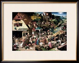 The Blue Cloak, 1559 Framed Giclee Print by Pieter Bruegel the Elder