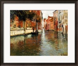 A Venetian Backwater Estampe encadrée par Fritz Thaulow