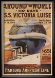 Hamburg American Line, Magazine Plate, USA, 1912 Kunstdrucke