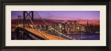 Bay Bridge Illuminated at Night, San Francisco, California, USA Ingelijste fotodruk van Panoramic Images