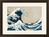 The Great Wave of Kanagawa, from the Series "36 Views of Mt. Fuji" ("Fugaku Sanjuokkei") Framed Giclee Print by Katsushika Hokusai