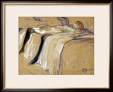 Woman Lying on Her Back - Lassitude, Study for "Elles", 1896 Framed Giclee Print by Henri de Toulouse-Lautrec
