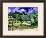 Thatched Cottages at Cordeville, Auvers-Sur-Oise, c.1890 Framed Giclee Print by Vincent van Gogh