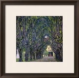 Tree-Lined Road Leading to the Manor House at Kammer, Upper Austria, 1912 Framed Giclee Print by Gustav Klimt