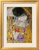 The Kiss, Der Kuss, Close-Up of Heads Framed Giclee Print by Gustav Klimt