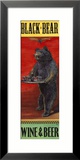 Black Bear Wine and Beer Framed Giclee Print by Penny Wagner