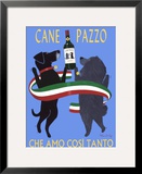 Cane Pazzo Framed Giclee Print by Ken Bailey