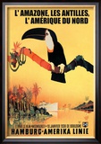 The Amazon, Antilles, and North America: Hamburg-Amerika Cruise Line Prints