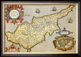 Map of the Island of Cyprus Posters by Abraham Ortelius