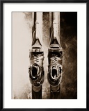 Close-up of Old Ski Equipment Ingelijste fotodruk van William Swartz