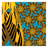 Yellow Pinwheels Made of Moths Giclee Print by Belen Mena