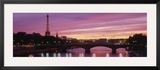 Sunset, Romantic City, Eiffel Tower, Paris, France Framed Photographic Print by Panoramic Images 