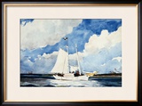 Fishing Schooner, Nassau Framed Giclee Print by Winslow Homer
