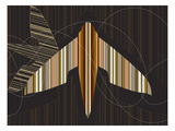 Striped Paper Planes Giclee Print by Belen Mena