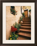 Tuscan Staircase, Italy Framed Photographic Print by Walter Bibikow
